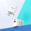 Picture of BWOO UK PLUG  20W PD CHARGER DUAL PORT TYPE C AND TYPE A